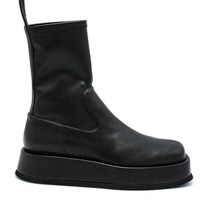 Gia Borghini Black Platform Ankle Boots